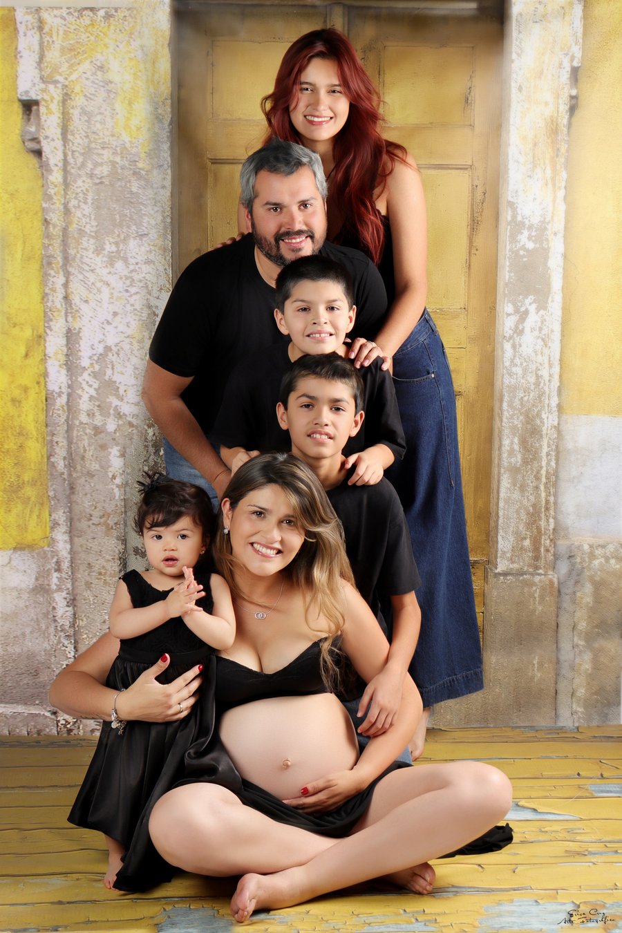 Familia en sesión de estudio, Erica Cruz